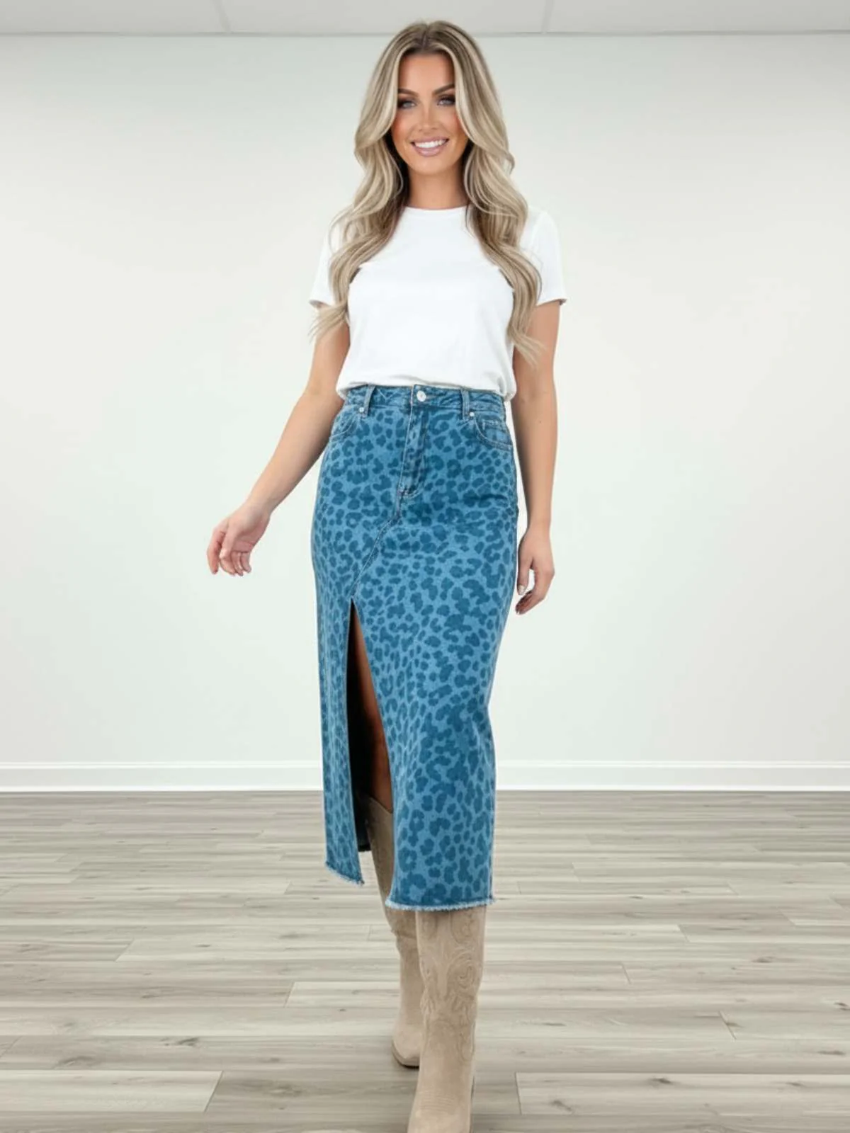 Wildcat Split Denim Skirt - Image 4