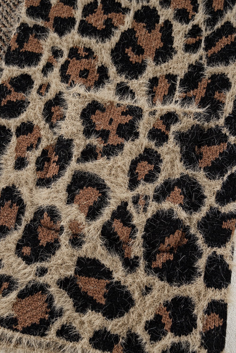 Toasted Leopard Fuzzy Cardigan - Image 7
