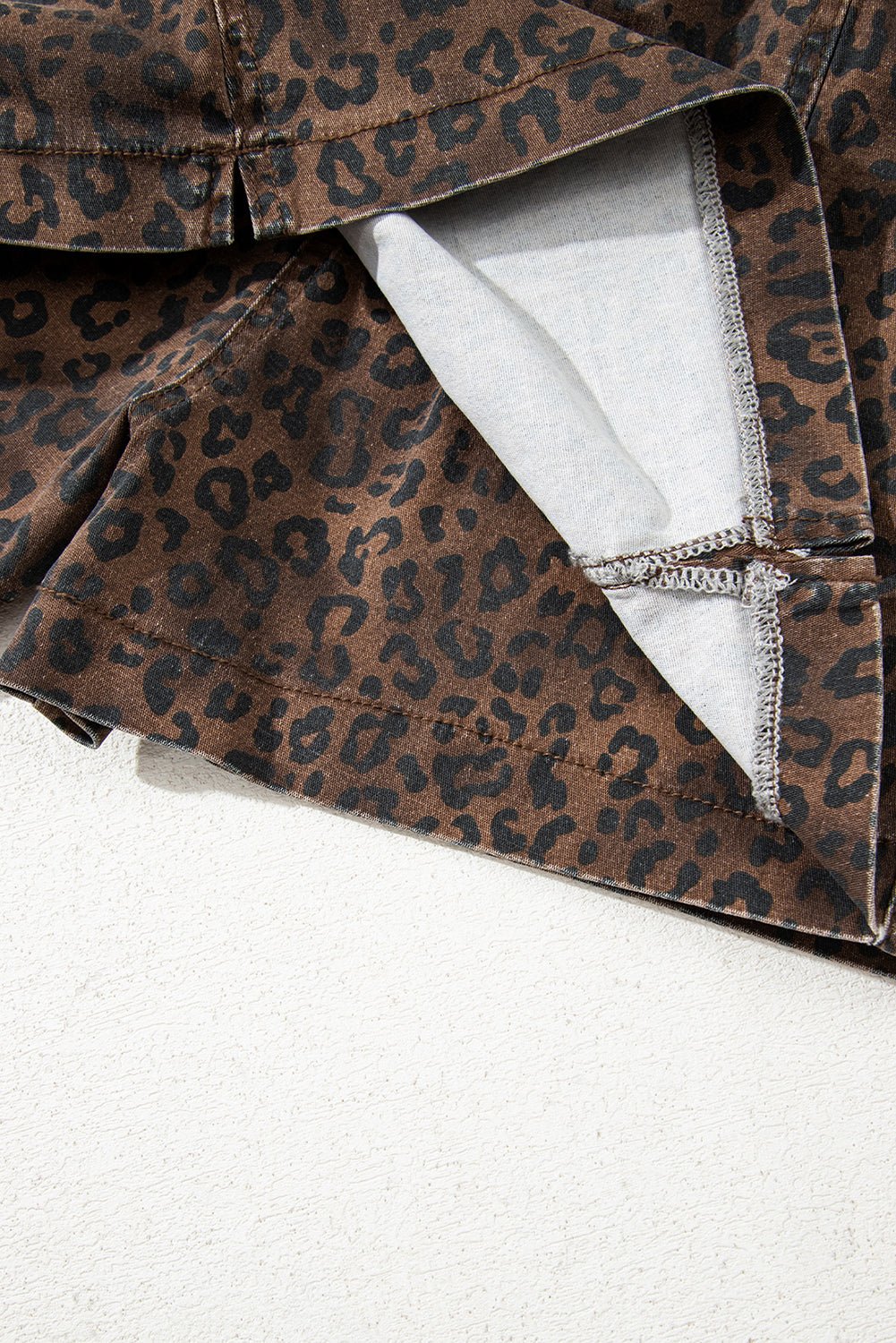 Wild Thing Leopard Denim Skort - Image 5