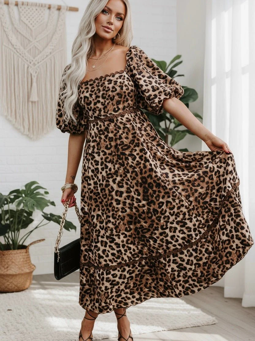 Wild Ember Leopard Maxi Dress - Image 4