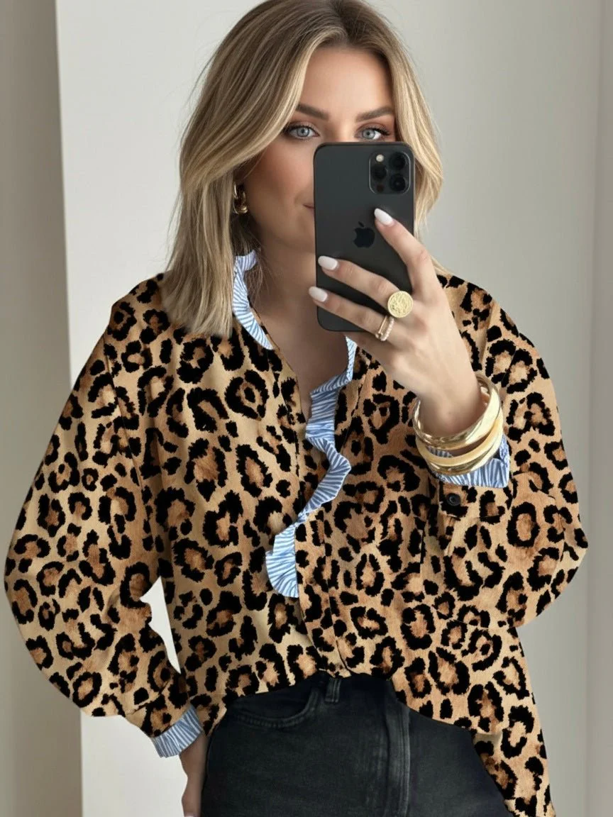 Wild Sapphire Button Blouse - Image 2
