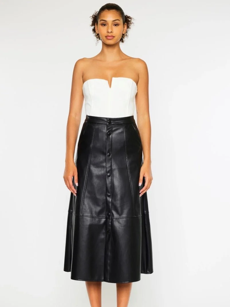 Charlie Faux Leather Skirt - Image 3