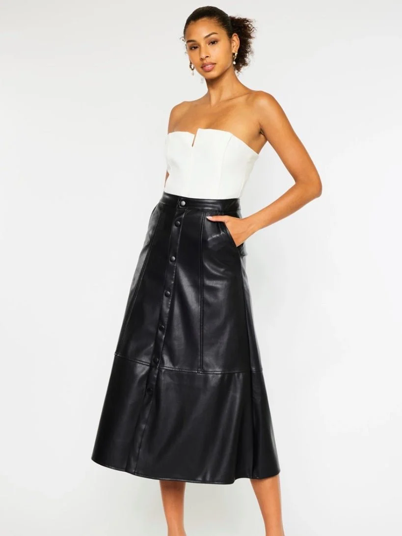 Charlie Faux Leather Skirt - Image 4