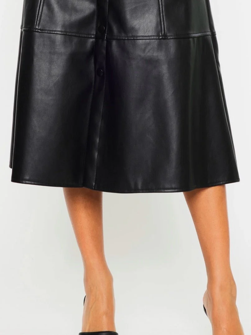 Charlie Faux Leather Skirt - Image 8