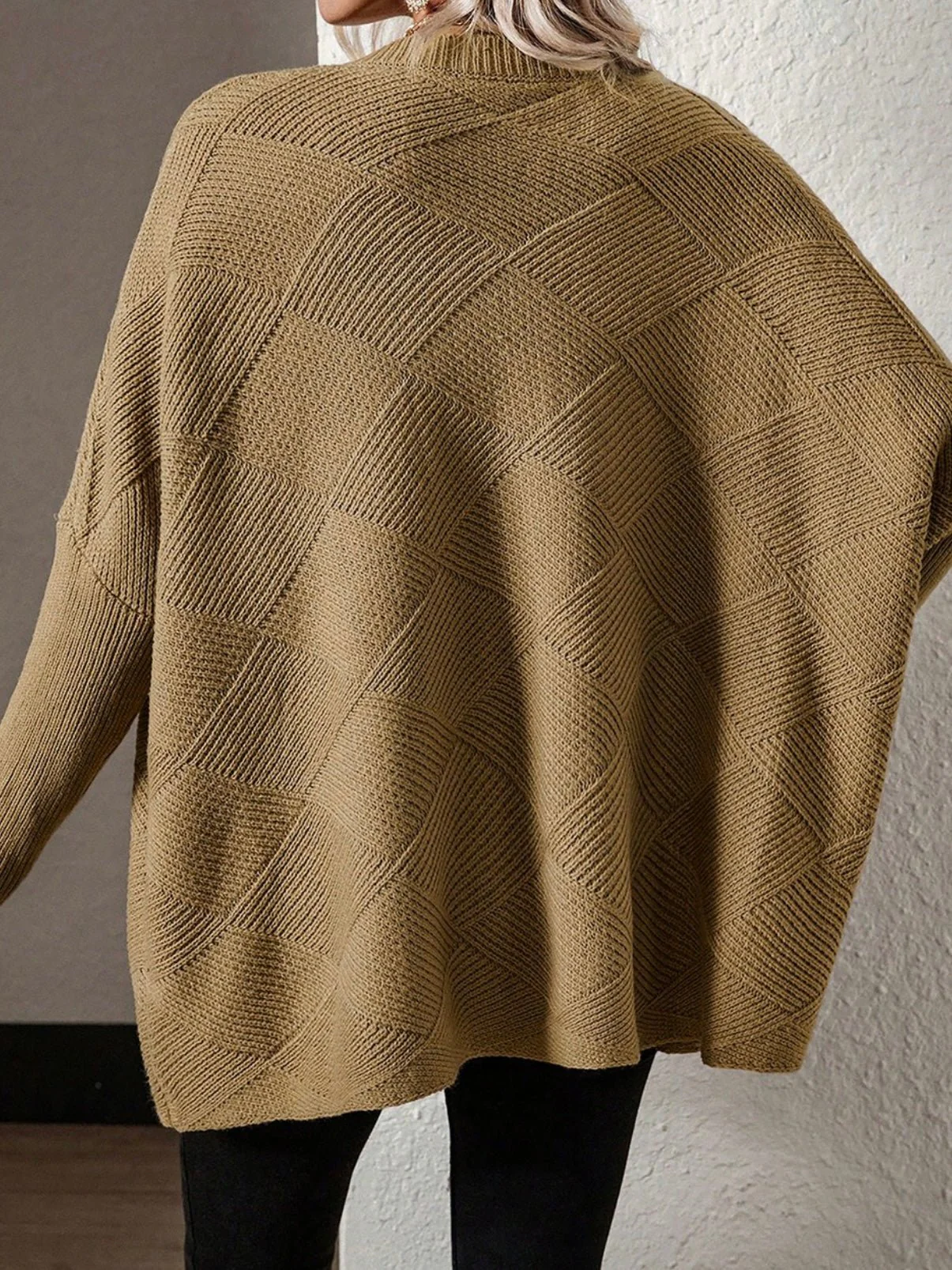 Checkered Boho Sweater - Image 3