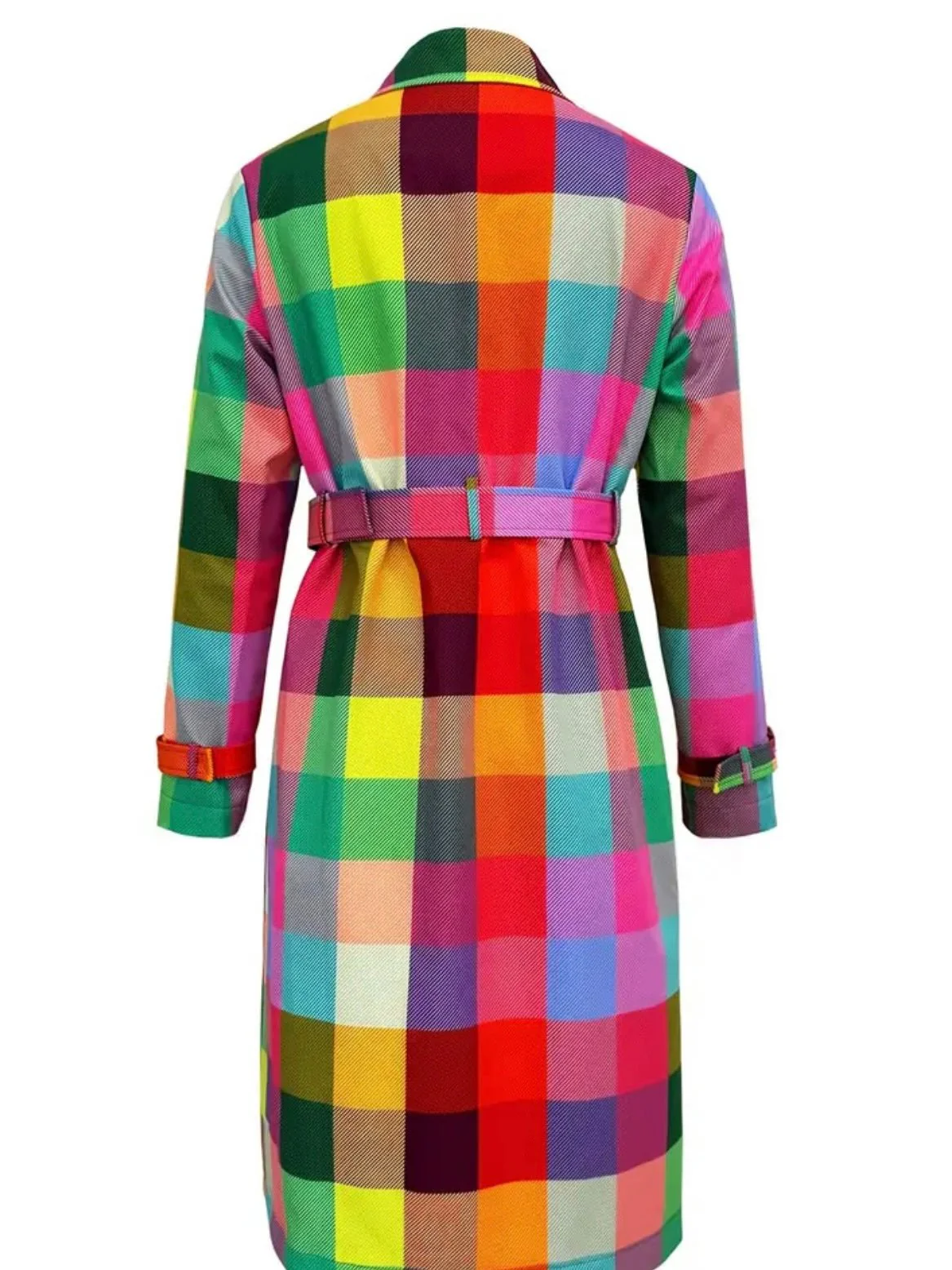 Colorburst Plaid Trench - Image 5