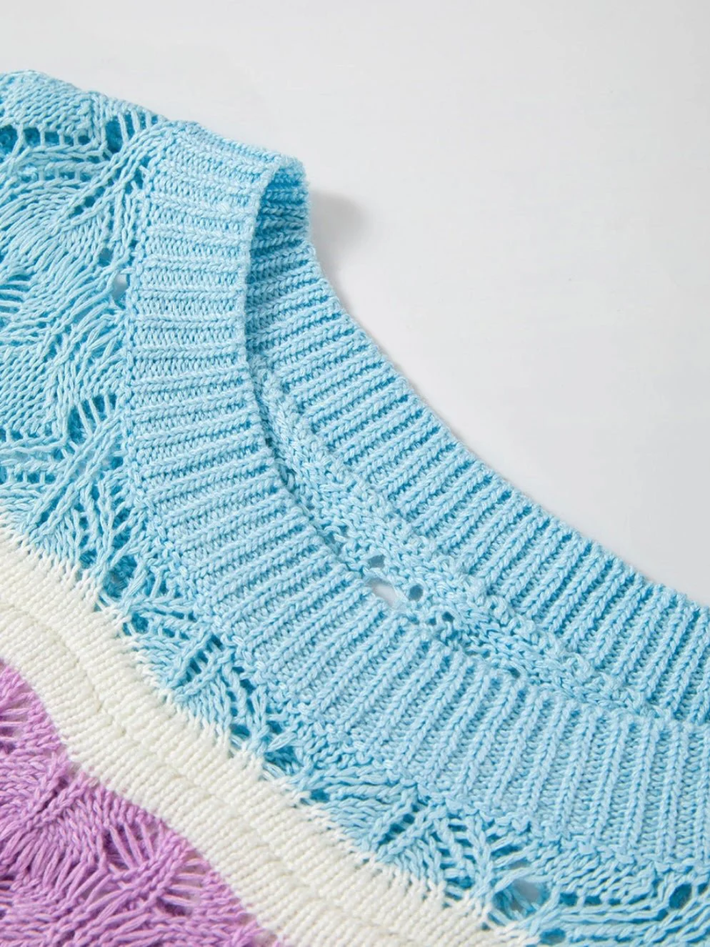 Cotton Candy Crochet Tee - Image 6