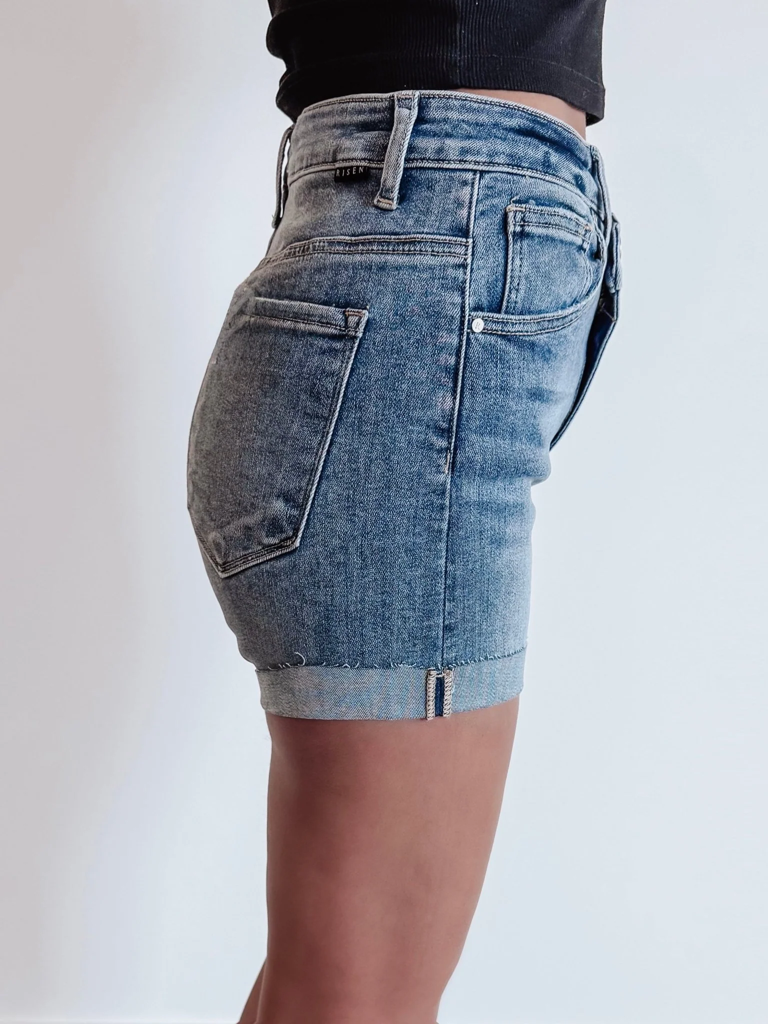 Crossover Jean Shorts - Image 3