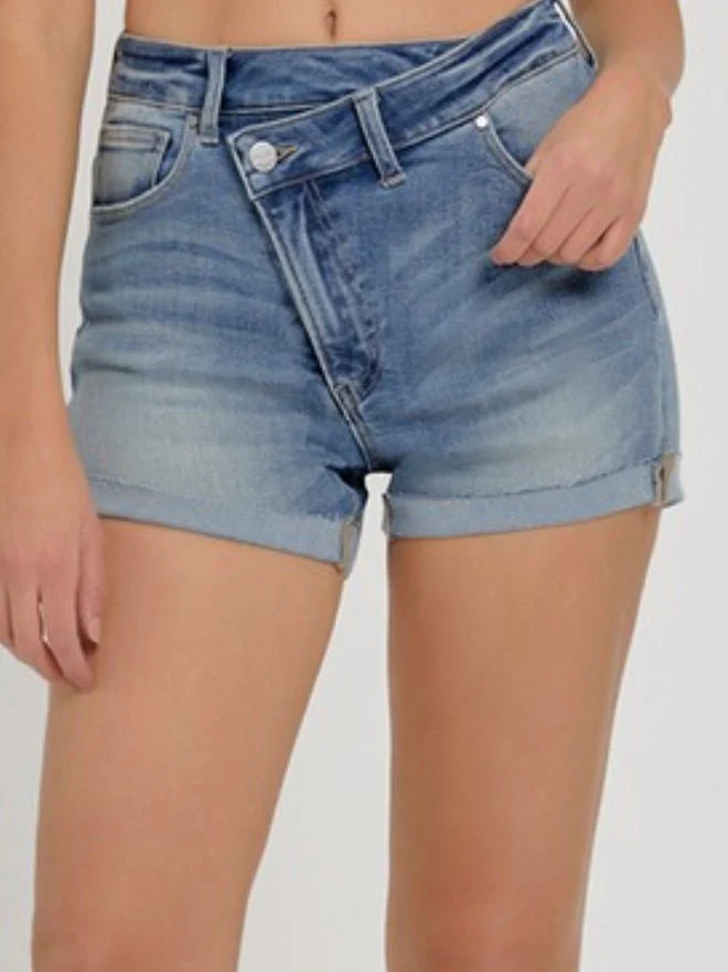 Crossover Jean Shorts - Image 5