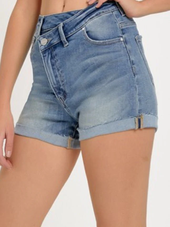 Crossover Jean Shorts - Image 7