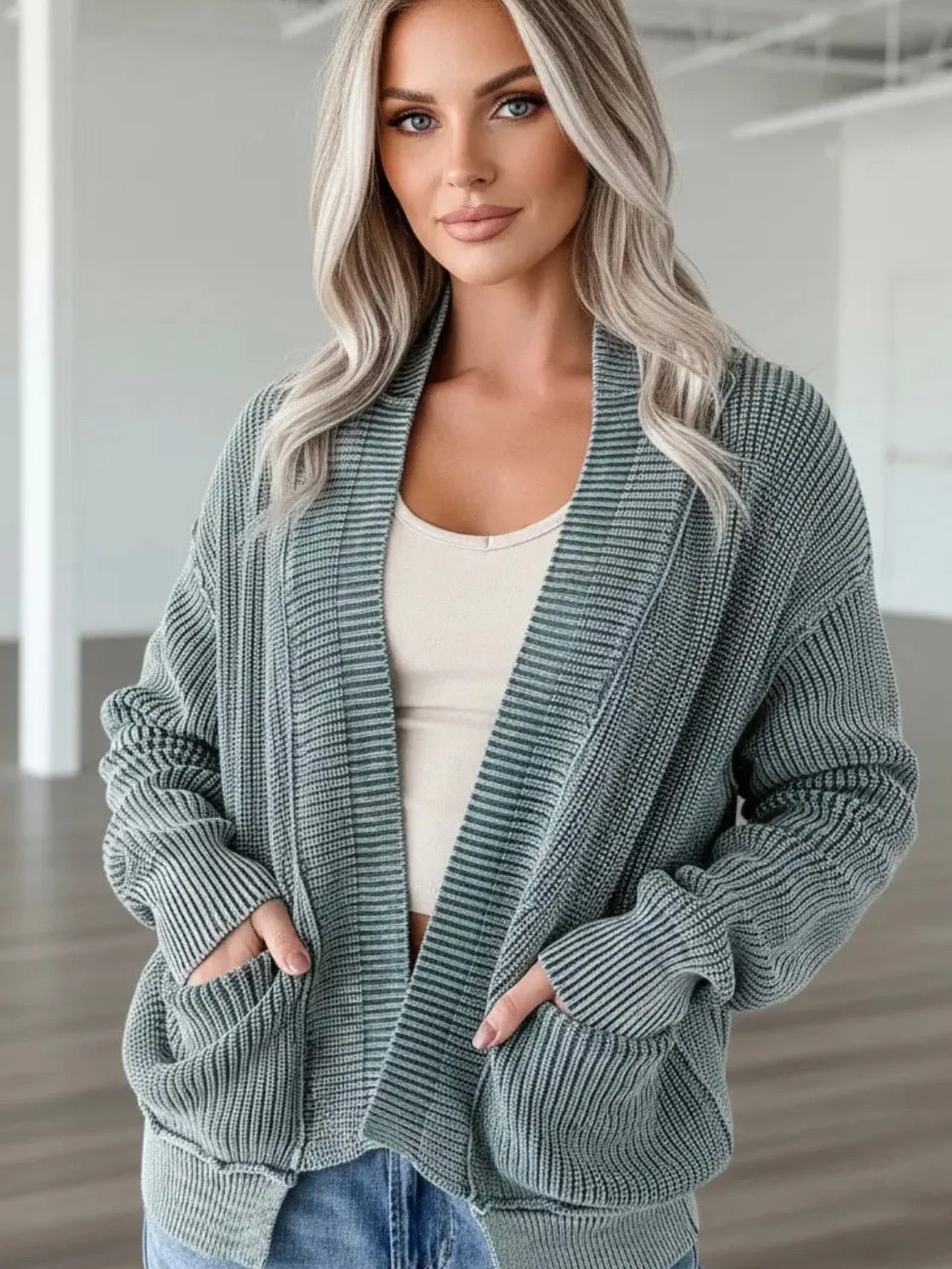 Earthbound Ease Mineral Wash Cardigan - Image 2