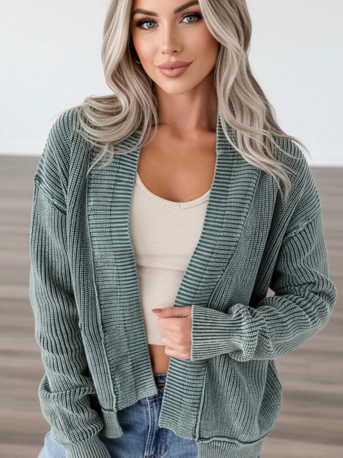 Earthbound Ease Mineral Wash Cardigan - Image 6