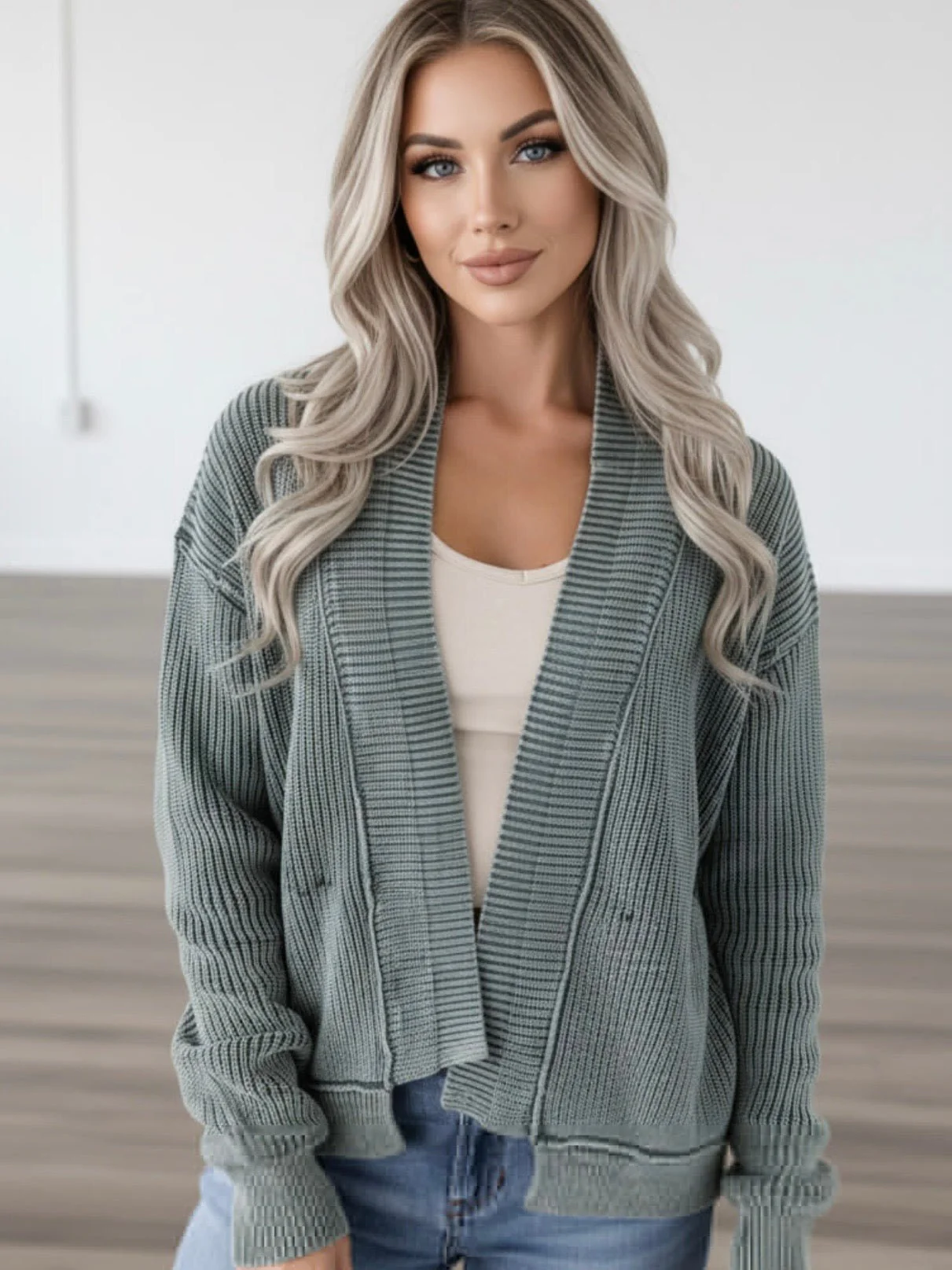 Earthbound Ease Mineral Wash Cardigan - Image 8