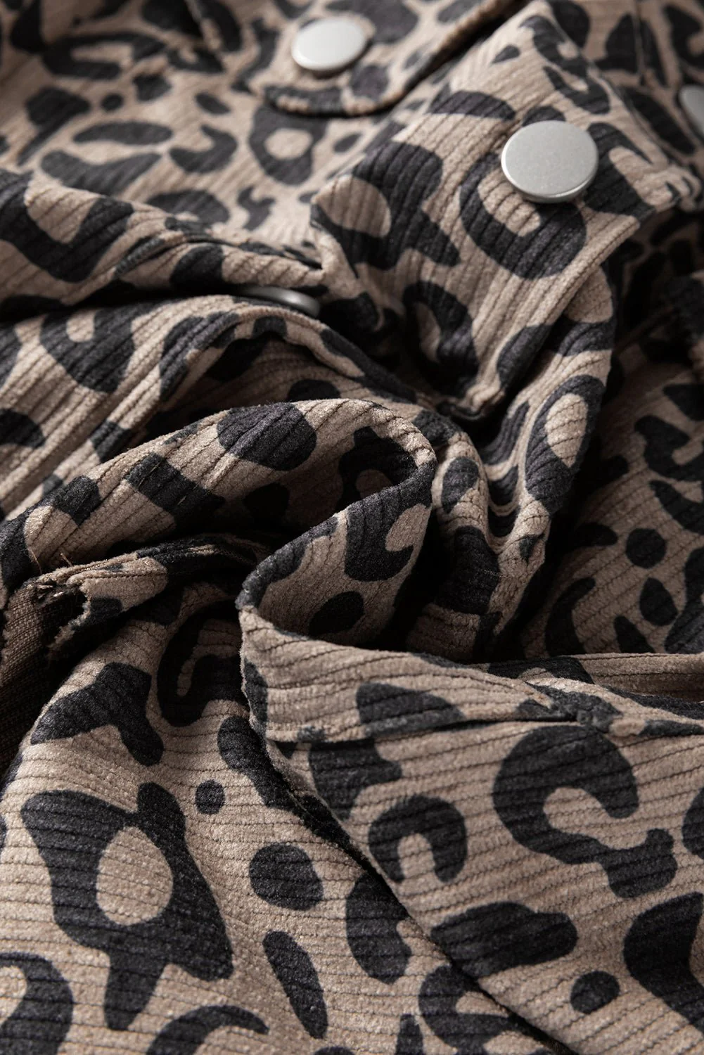 Leopard Print Corduroy Jacket - Image 10