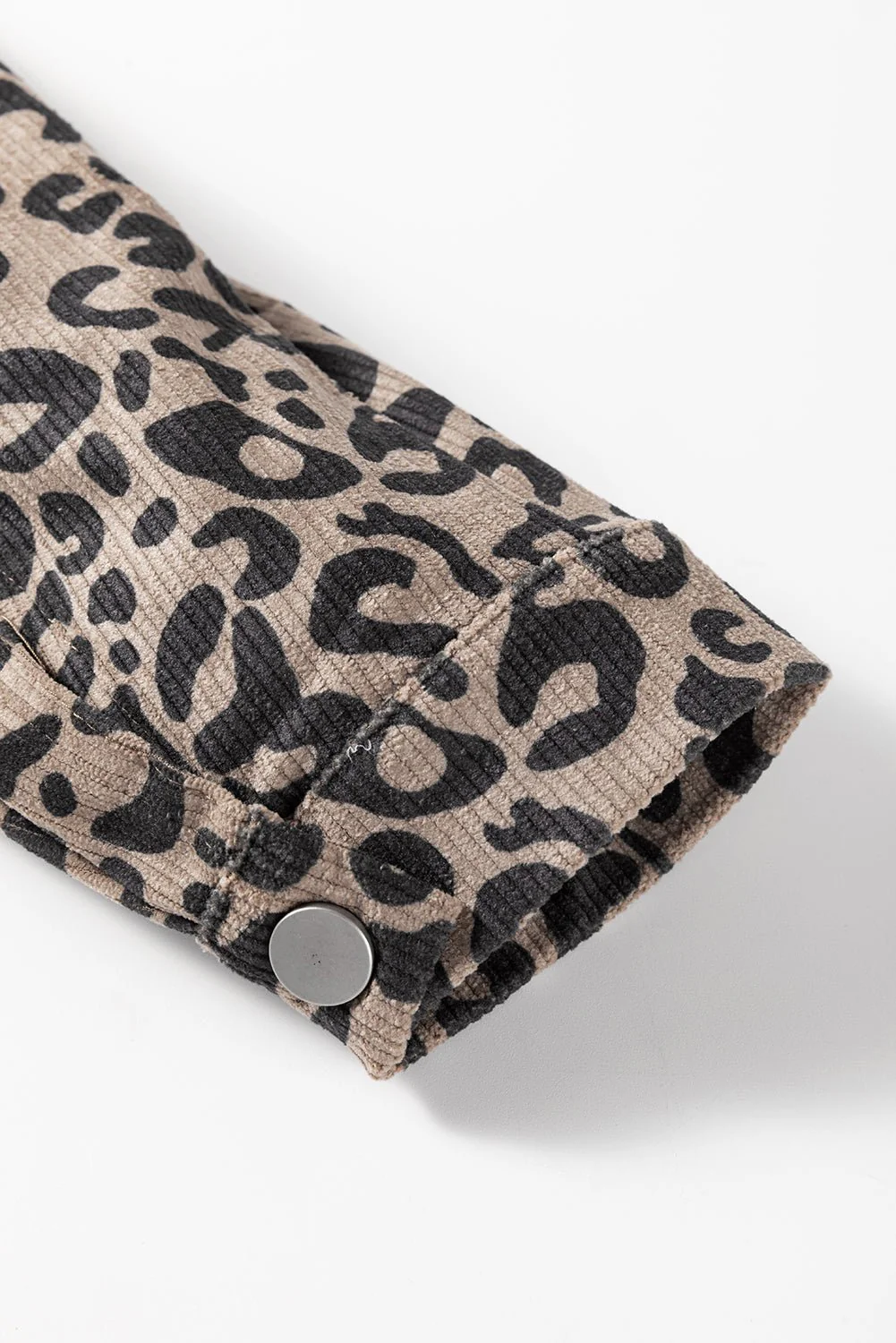 Leopard Print Corduroy Jacket - Image 12