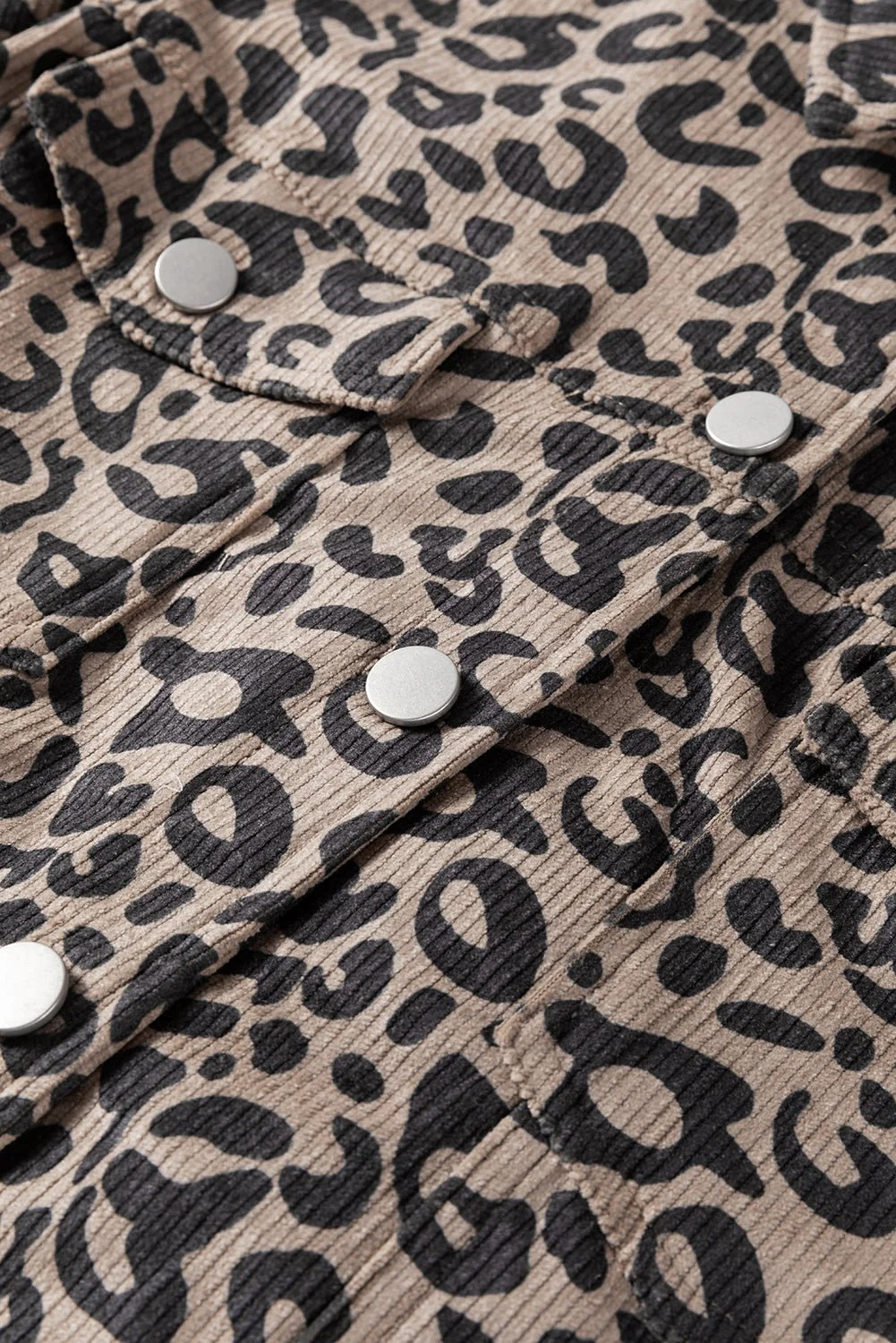 Leopard Print Corduroy Jacket - Image 13