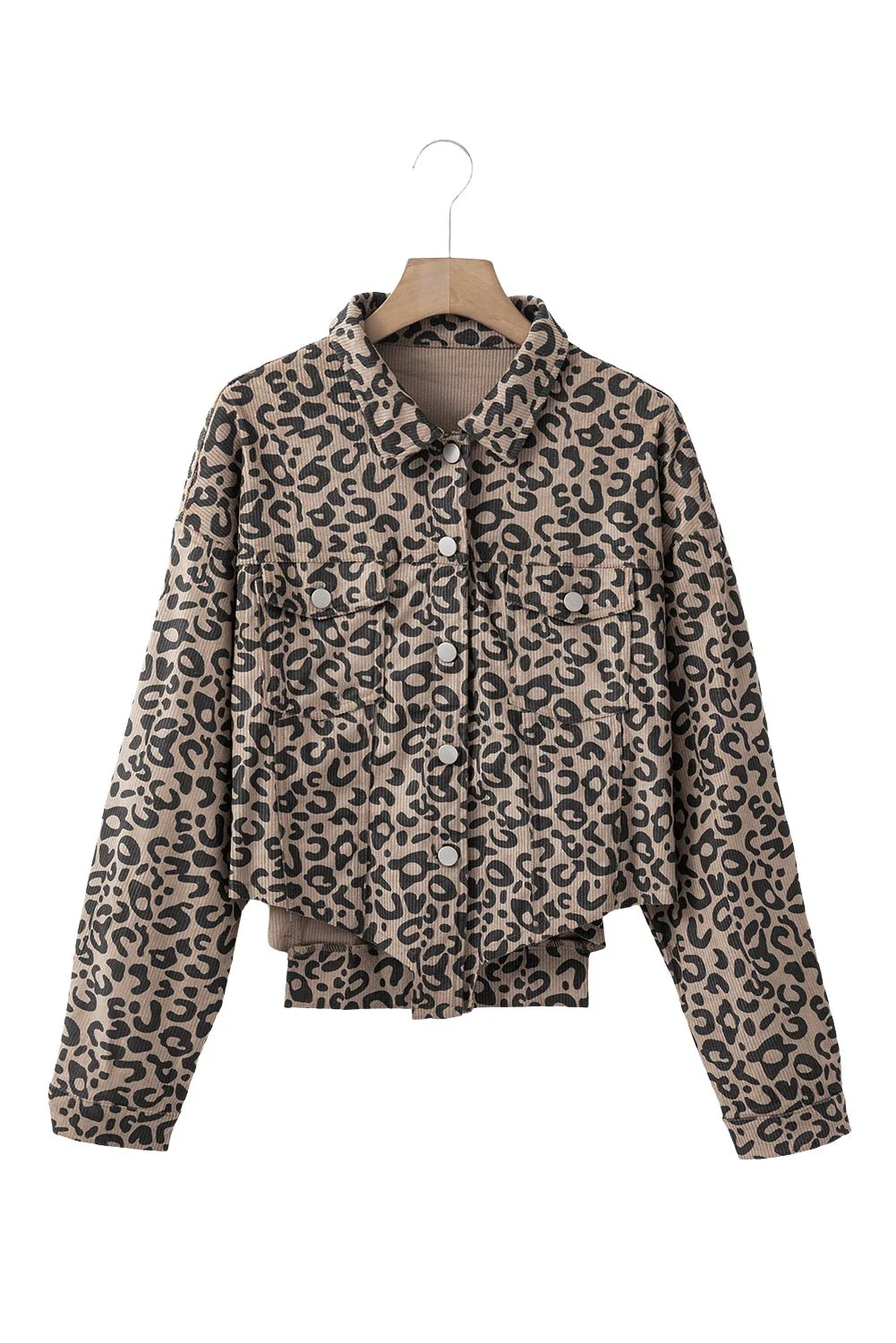 Leopard Print Corduroy Jacket - Image 8