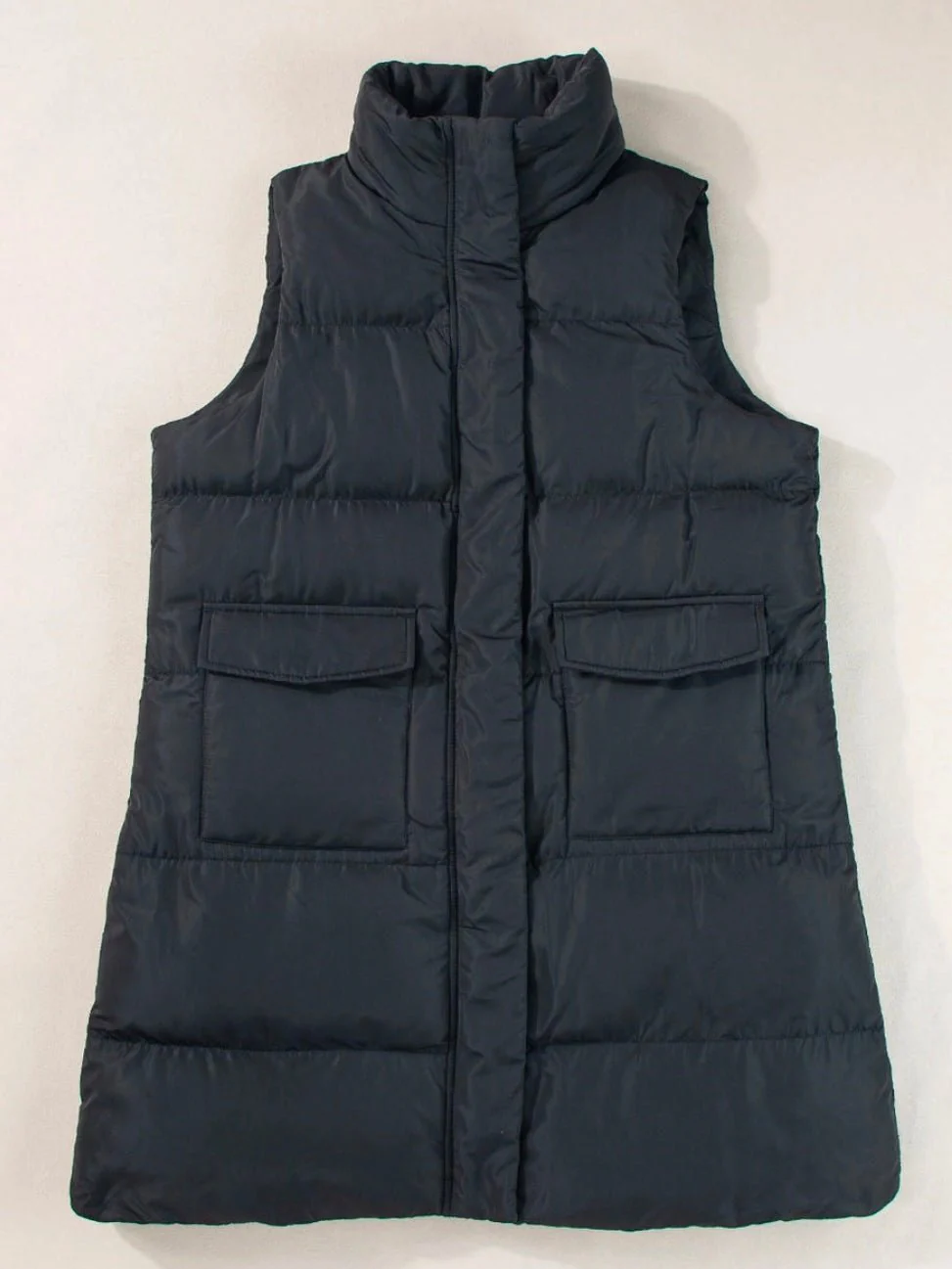 Dark Night Long Puffer Vest - Image 6