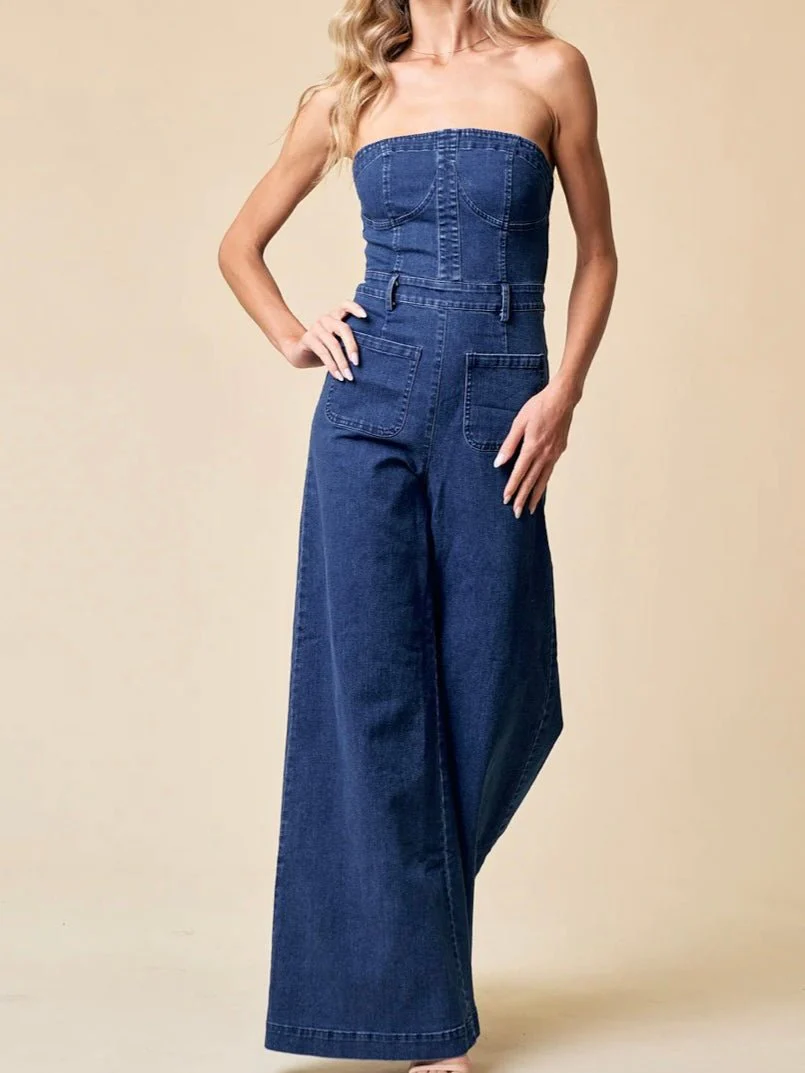 Desiree Denim Jumpsuit - Image 7