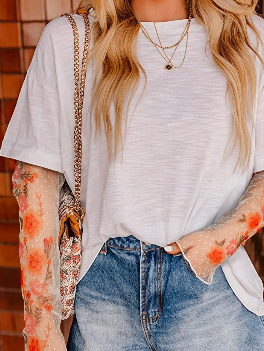 Double It Mesh Sleeve Tee - Image 3