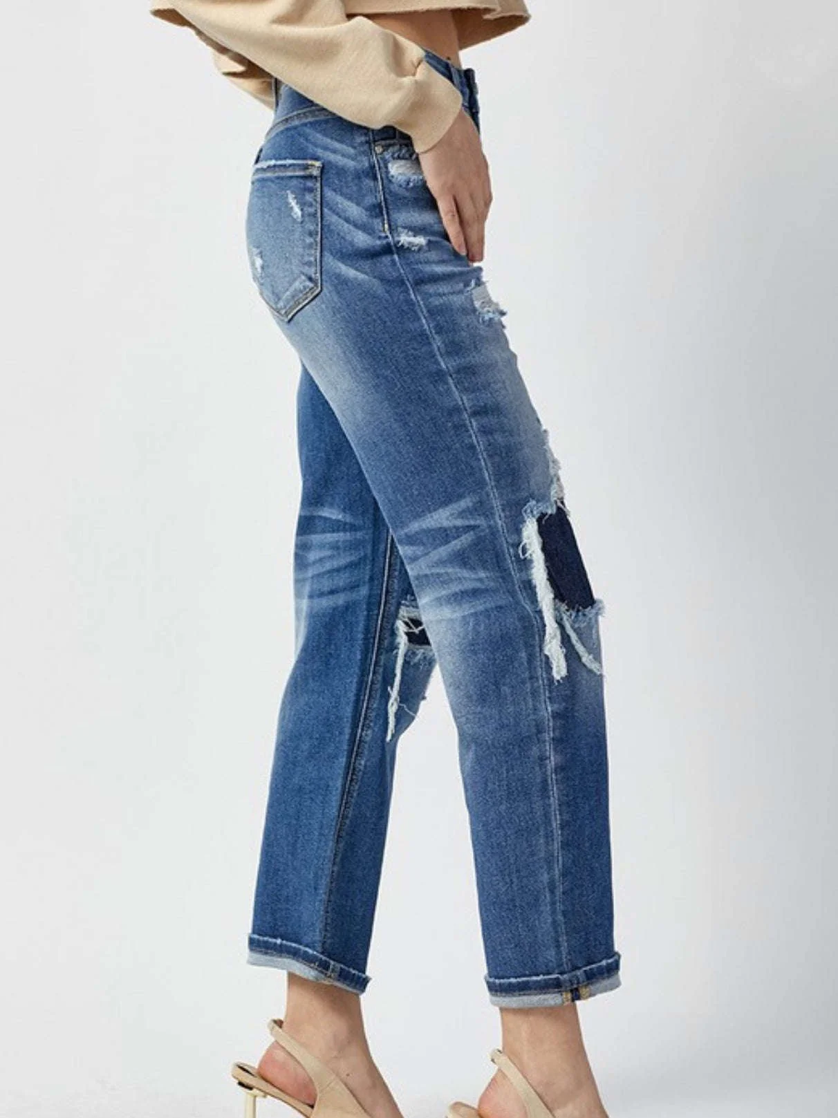 Lourdes Distressed Denim Jeans - Image 3