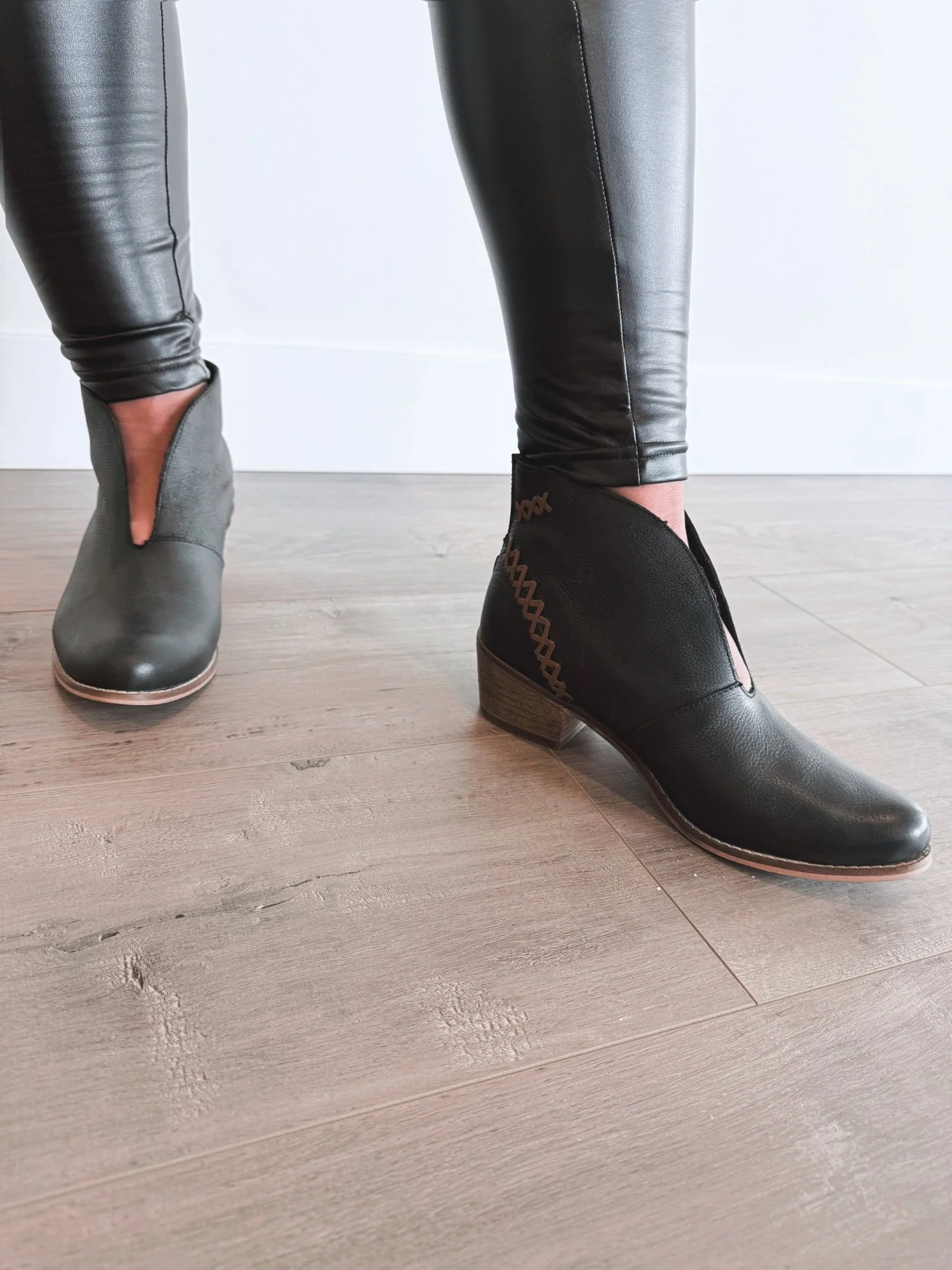 Faux Leather Moto Leggings - Image 9