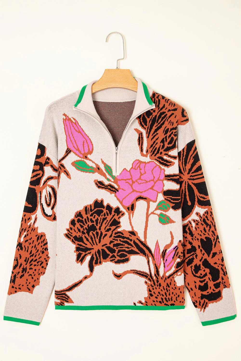 Flora & Fierce Quarter-Zip Sweater - Image 11