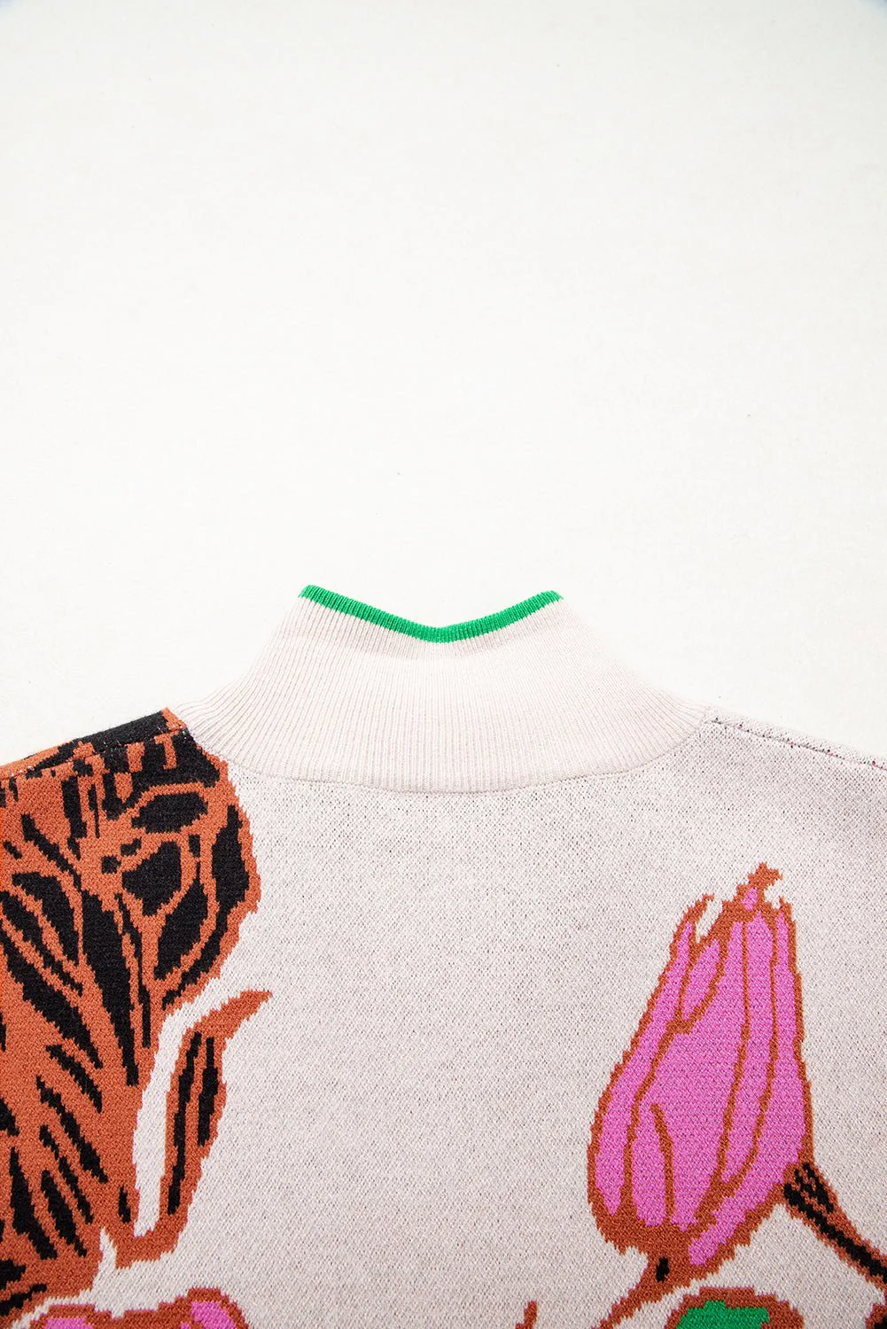Flora & Fierce Quarter-Zip Sweater - Image 6