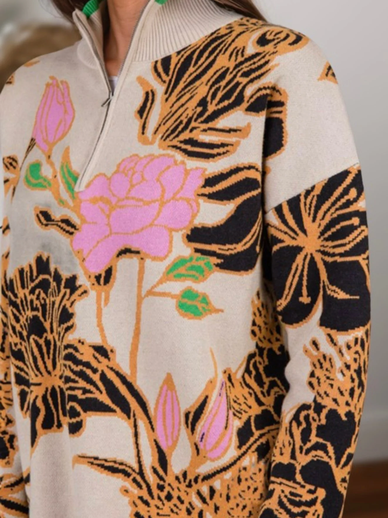 Flora & Fierce Quarter-Zip Pullover - Image 5