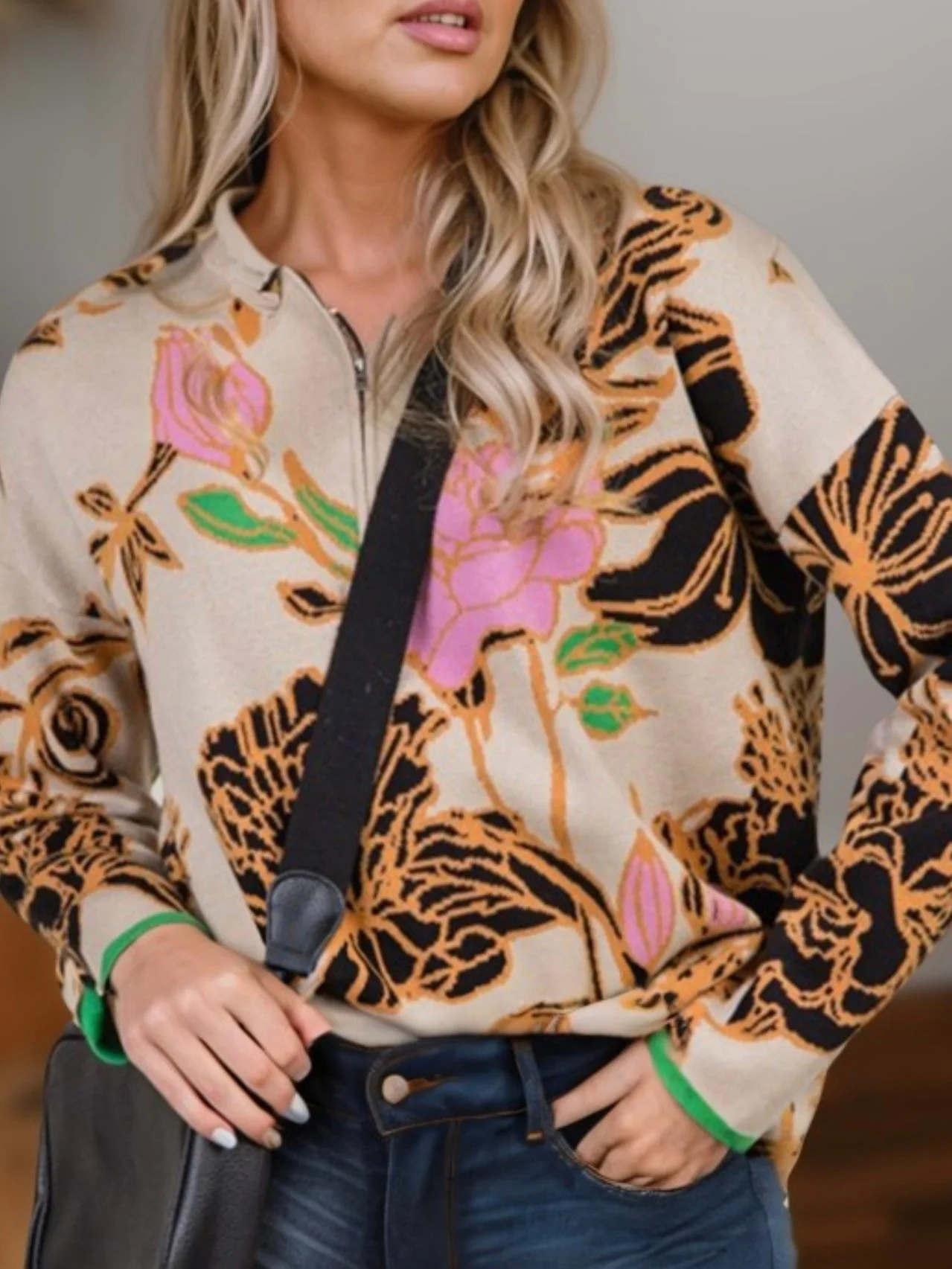 Flora & Fierce Quarter-Zip Pullover - Image 7