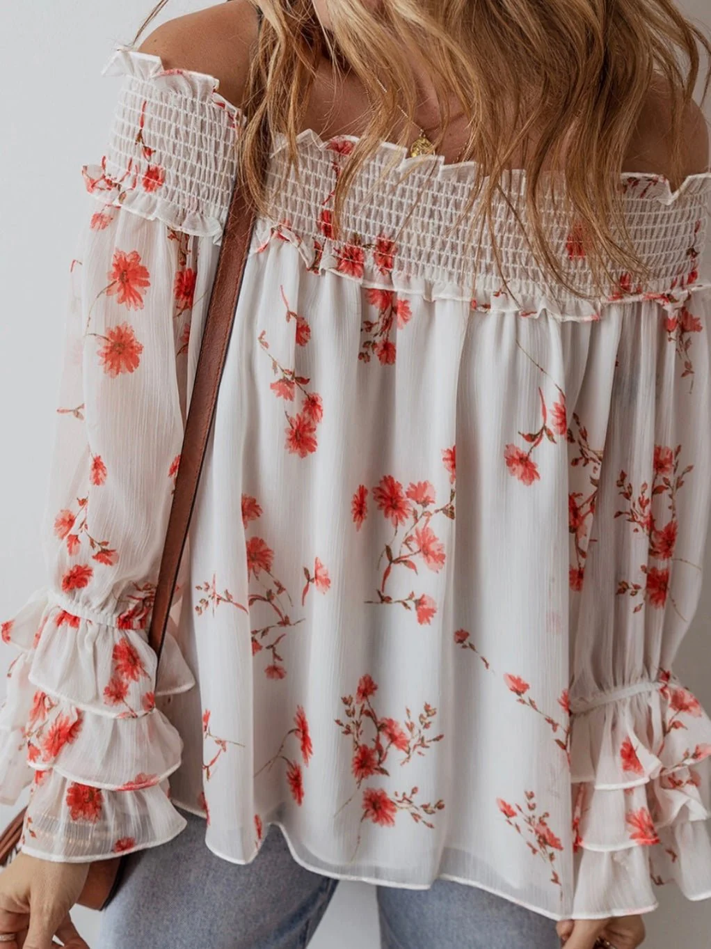 Floral Charm Off The Shoulder Top - Image 3