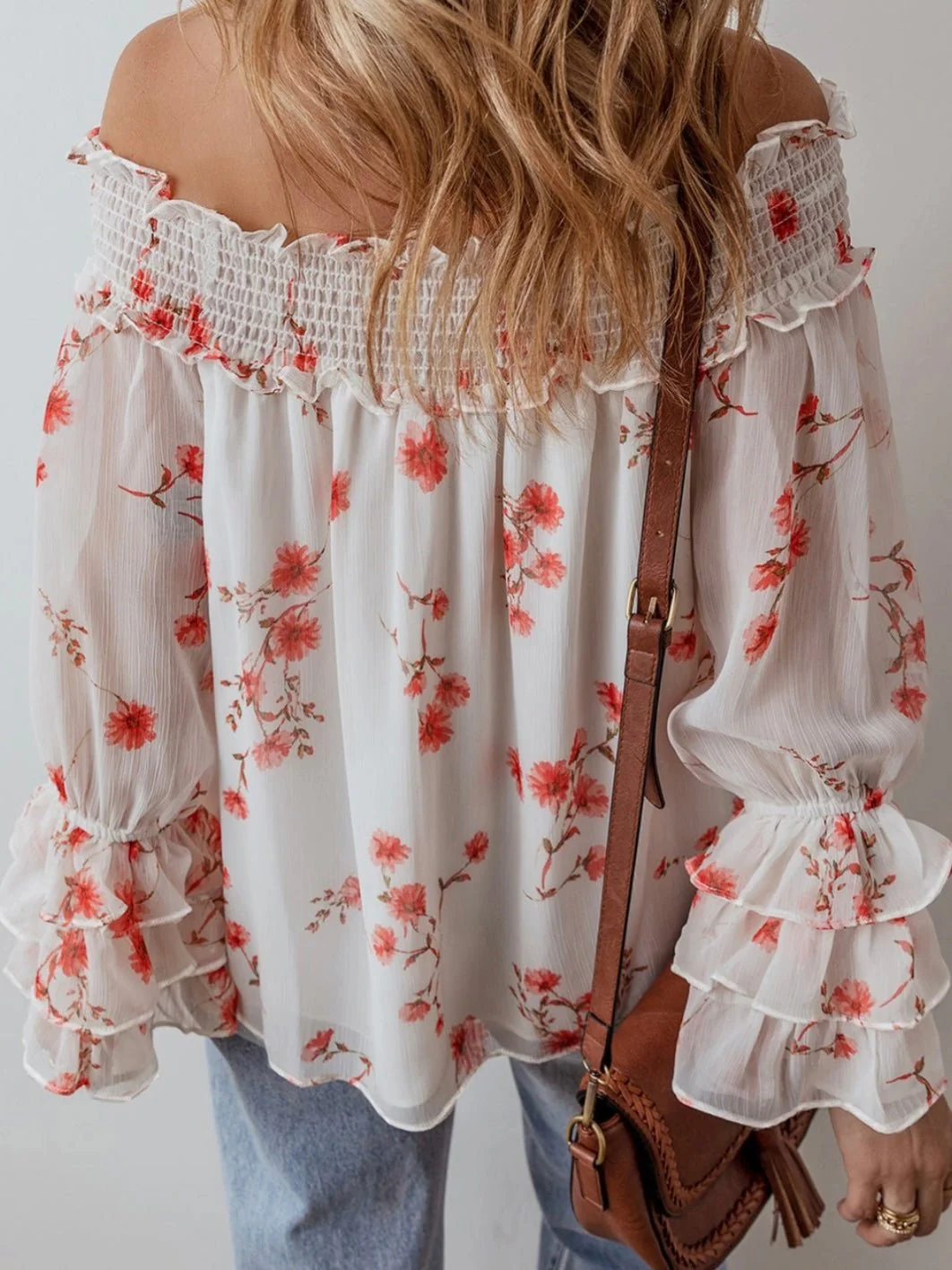 Floral Charm Off The Shoulder Top - Image 4