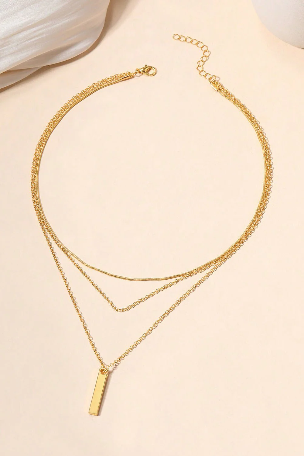 Golden Minimalist Layered Necklace - Image 5