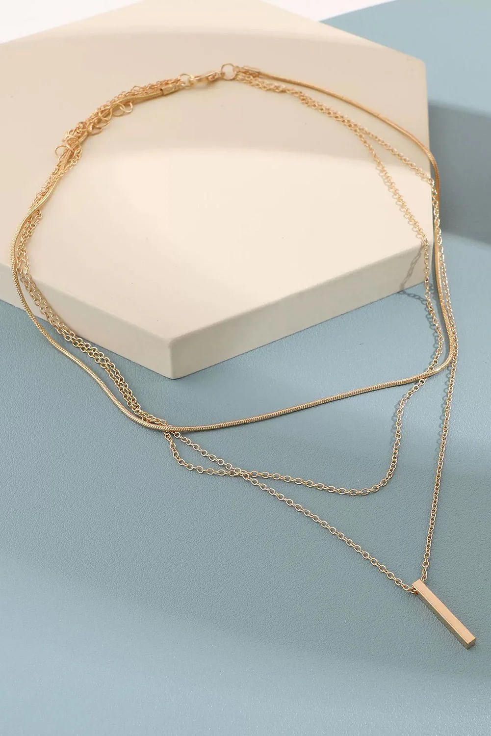 Golden Minimalist Layered Necklace - Image 6