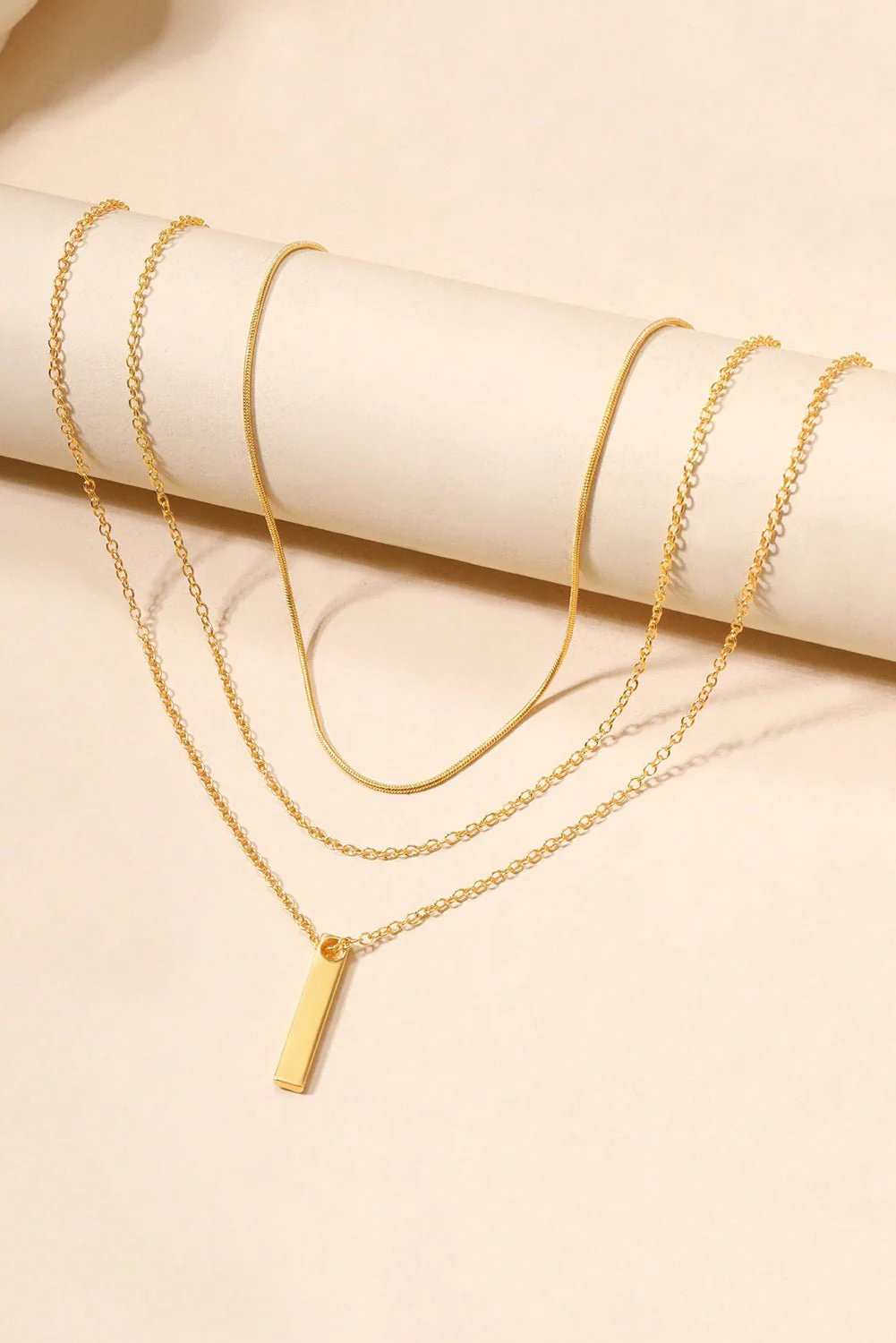 Golden Minimalist Layered Necklace - Image 8