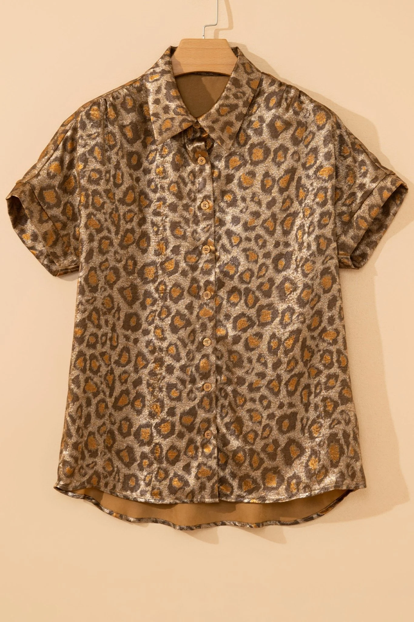 Molten Gold Leopard Shirt - Image 14