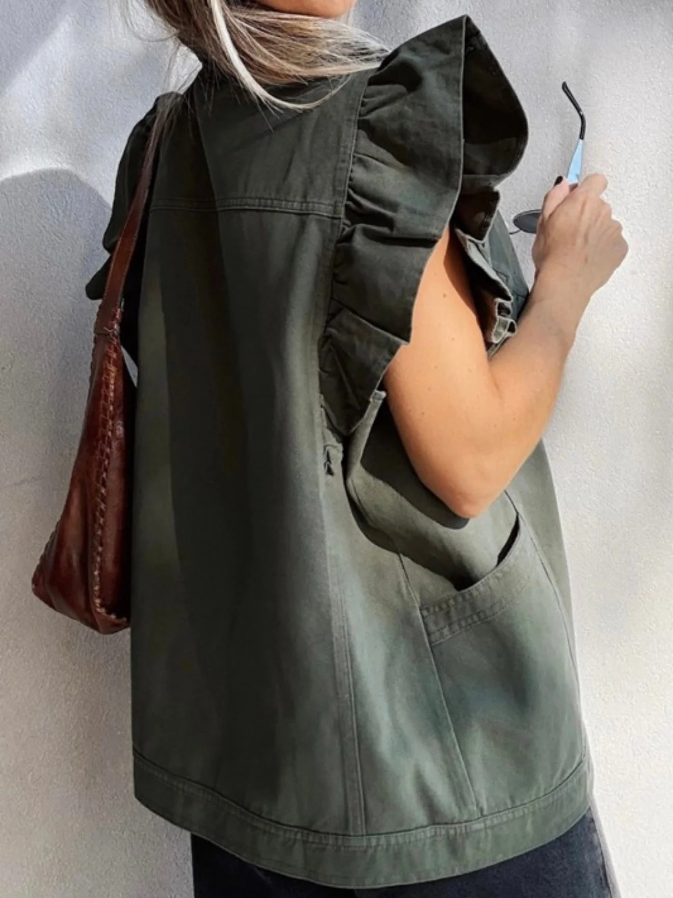 Safari Ruffle Utility Vest - Image 3