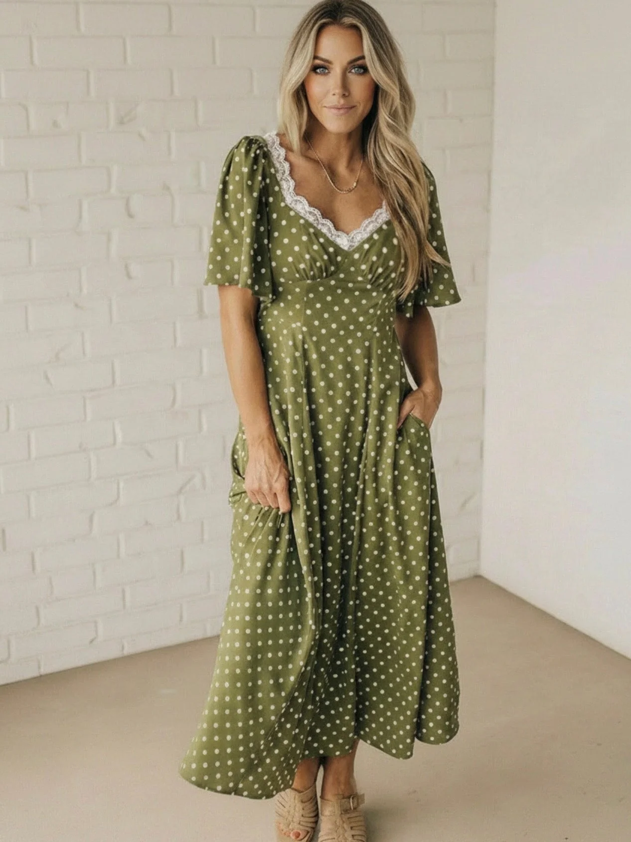 Olive + Grace Polka Dot Dress - Image 4