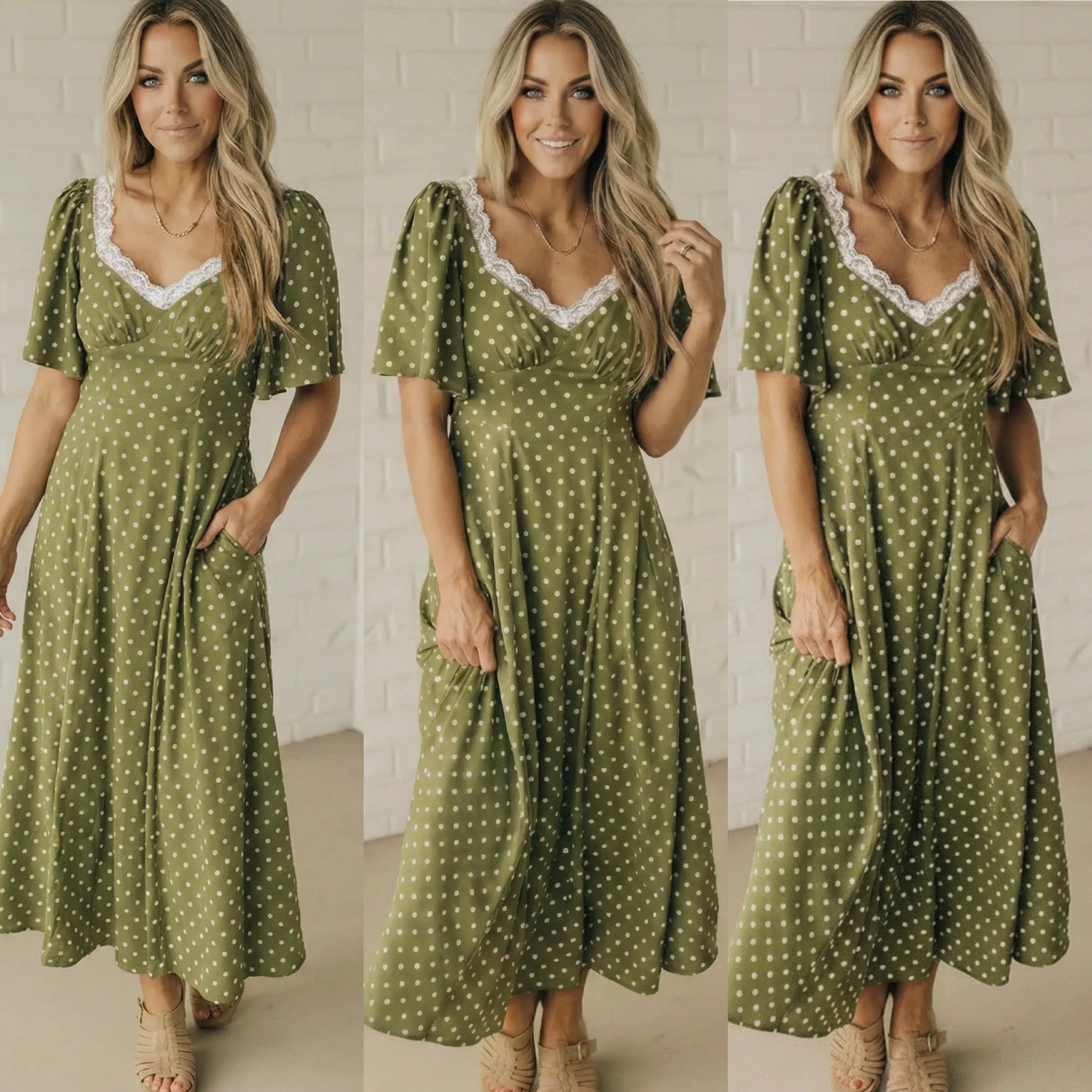 Olive + Grace Polka Dot Dress - Image 5