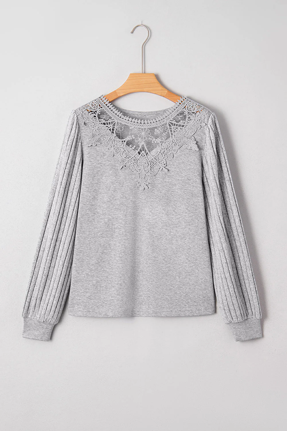 Grey + Lace Harmony Pullover - Image 12