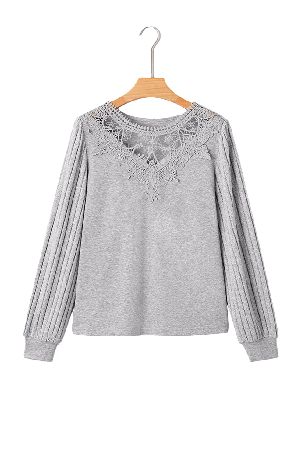 Grey + Lace Harmony Pullover - Image 8