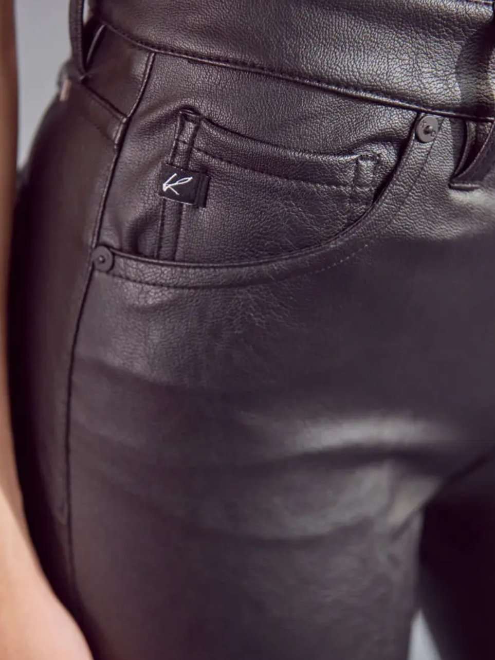 High Rise Faux Leather Kancan Pants {pre-order} - Image 4