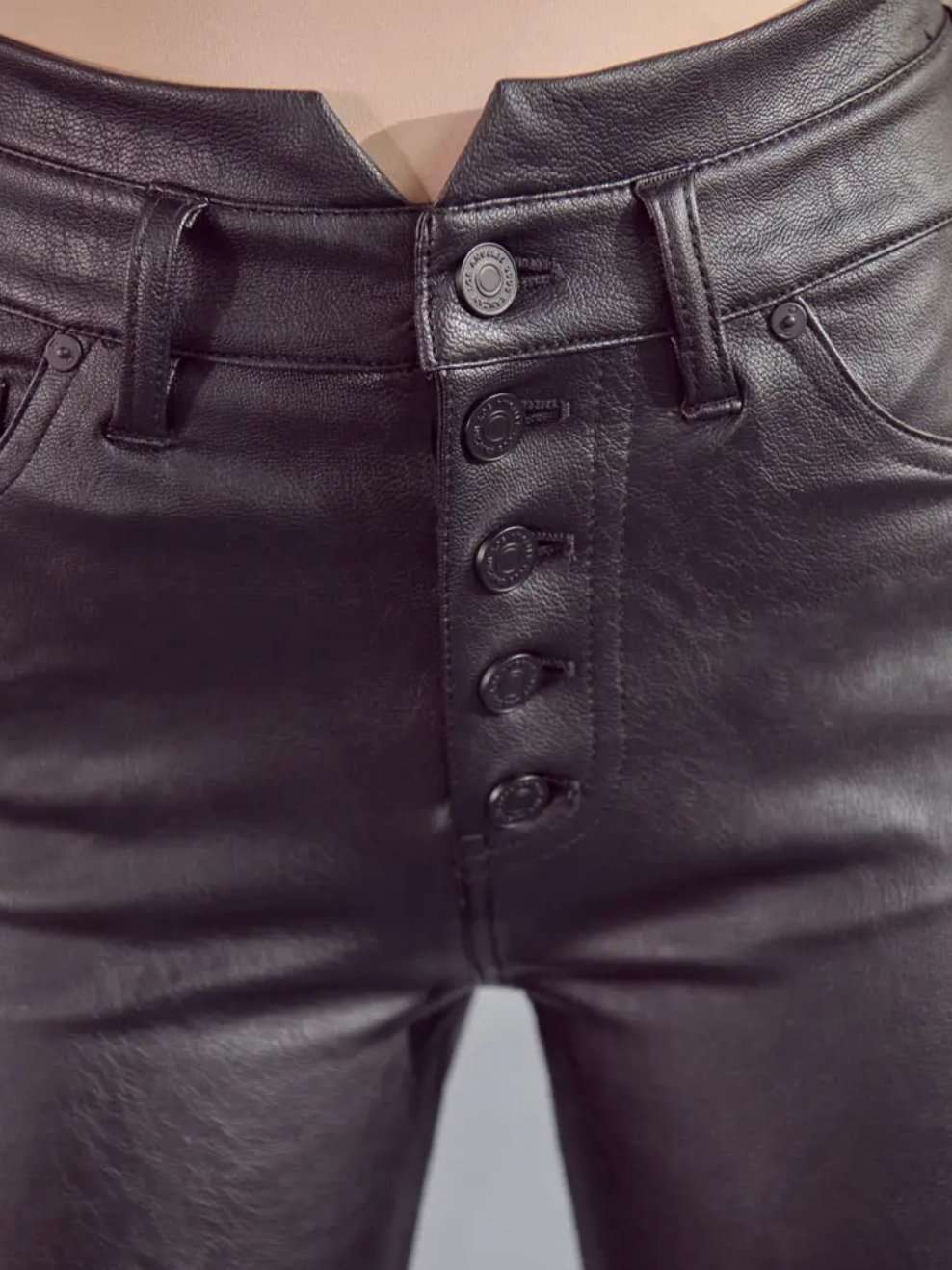 High Rise Faux Leather Kancan Pants {pre-order} - Image 6