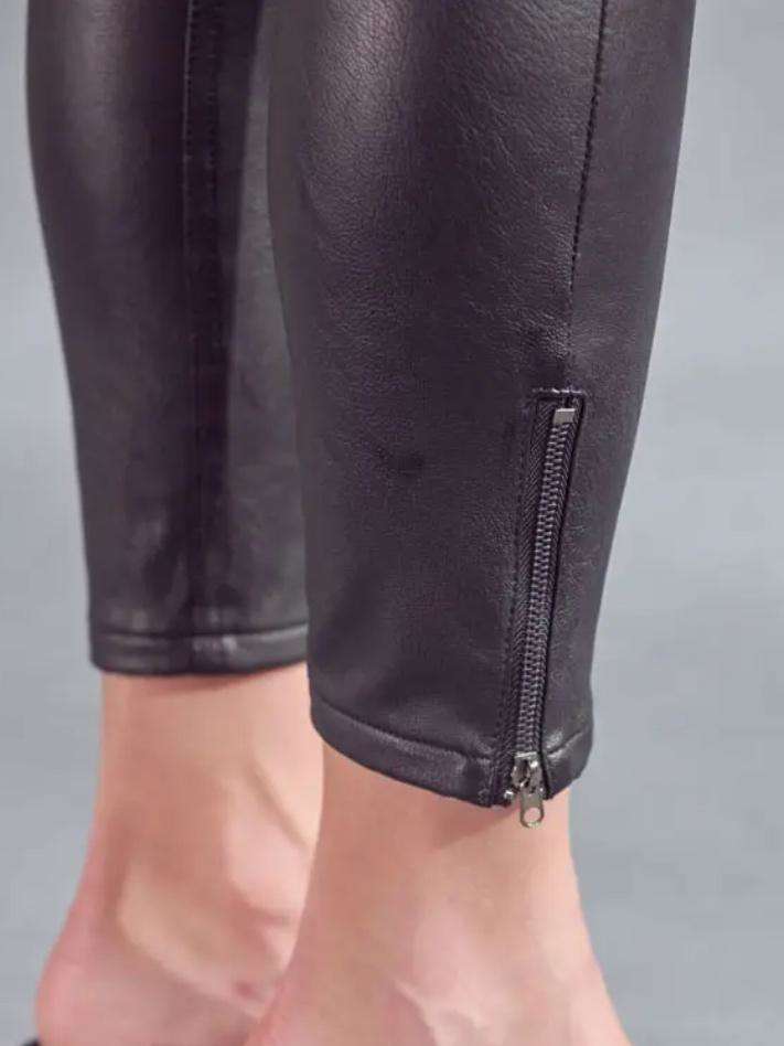 High Rise Faux Leather Kancan Pants {pre-order} - Image 7