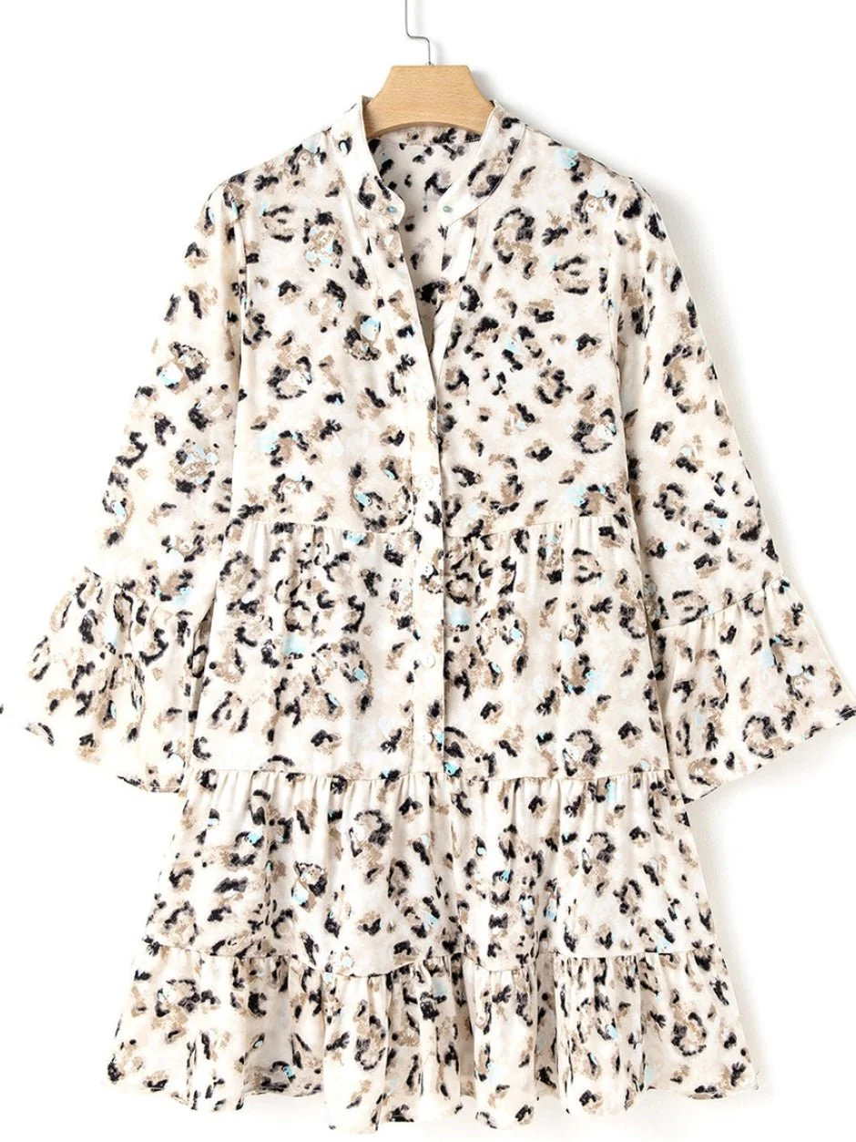 Icy Blue Leopard Tunic Dress - Image 6