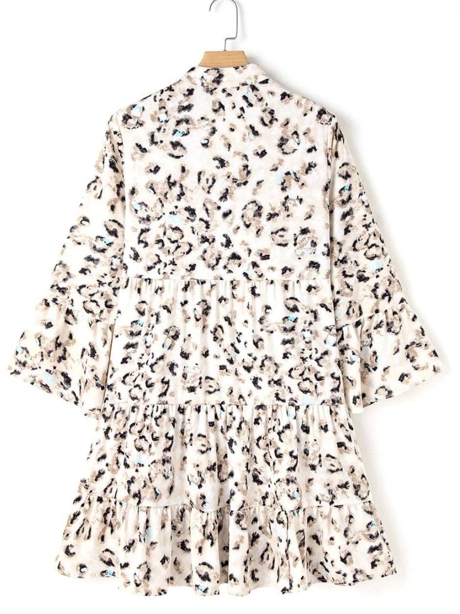 Icy Blue Leopard Tunic Dress - Image 7