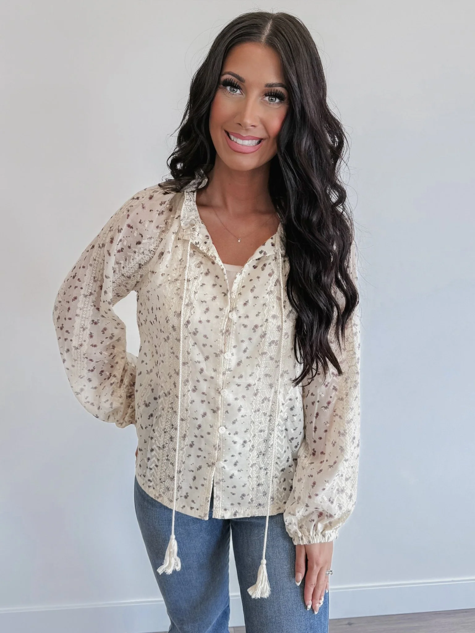 Isabella Floral Boho Top - Image 6