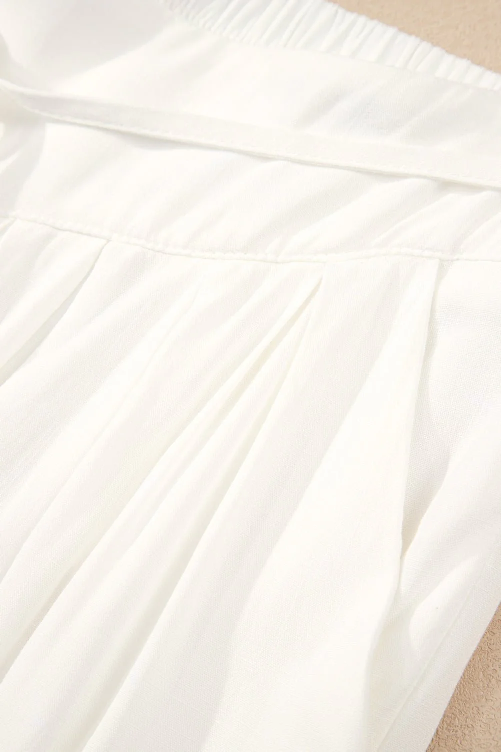 Ivory Drift Pleated Wide Leg Pants - Image 11