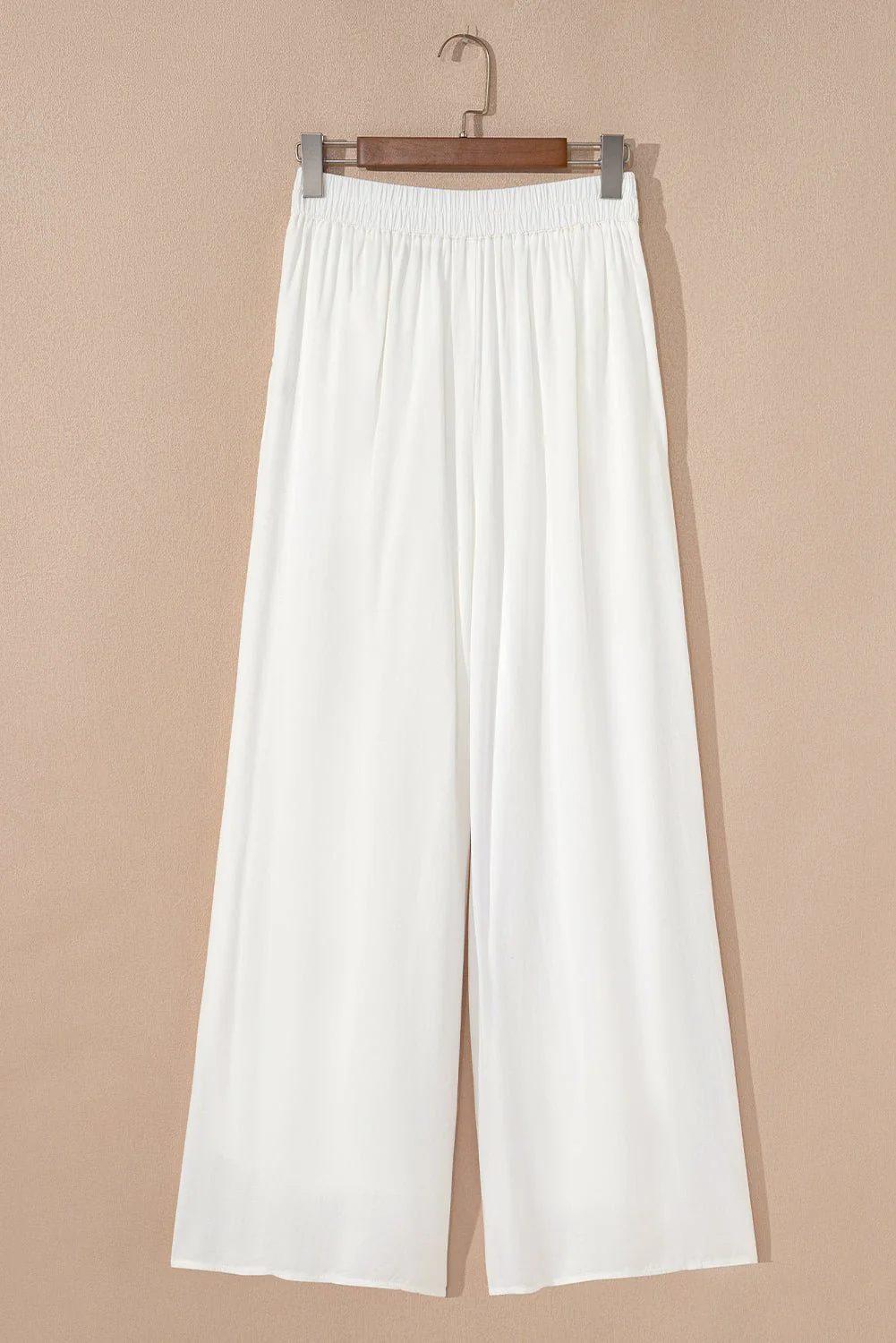 Ivory Drift Pleated Wide Leg Pants - Image 8