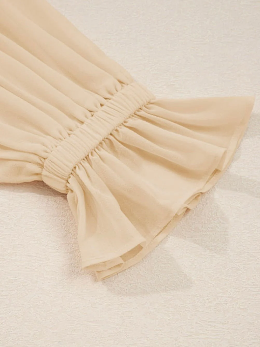 Latte Glow Chiffon Blouse - Image 5